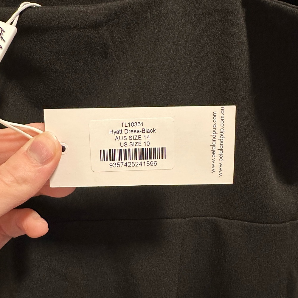 Petal & Pup Black Midi Dress with Wide Straps - Picture 3 of 3